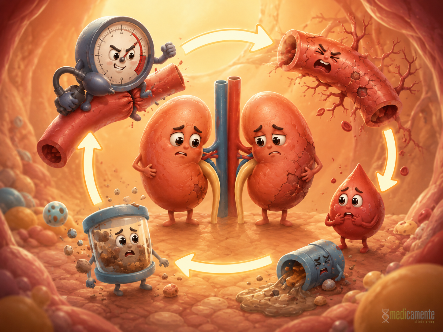 Blood Pressure and Kidneys: The Vicious Cycle of Hypertension